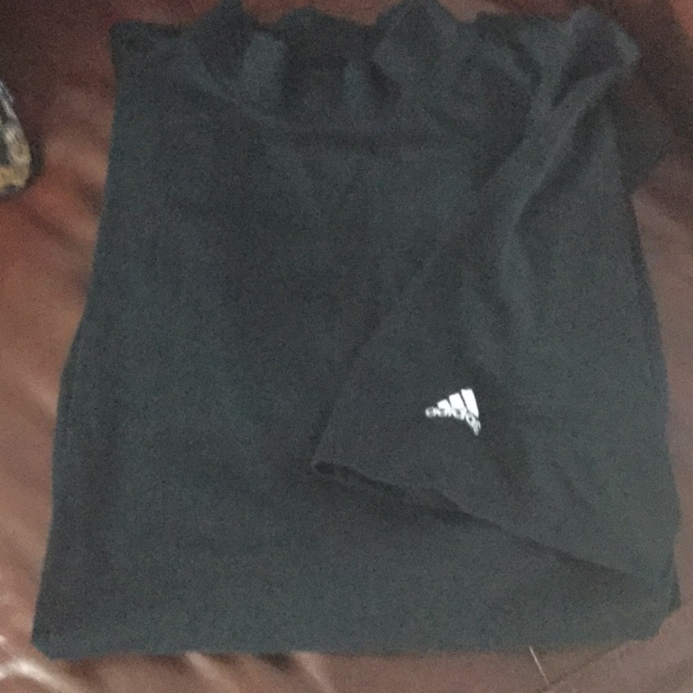 Adidas mock turtle neck knit shirt